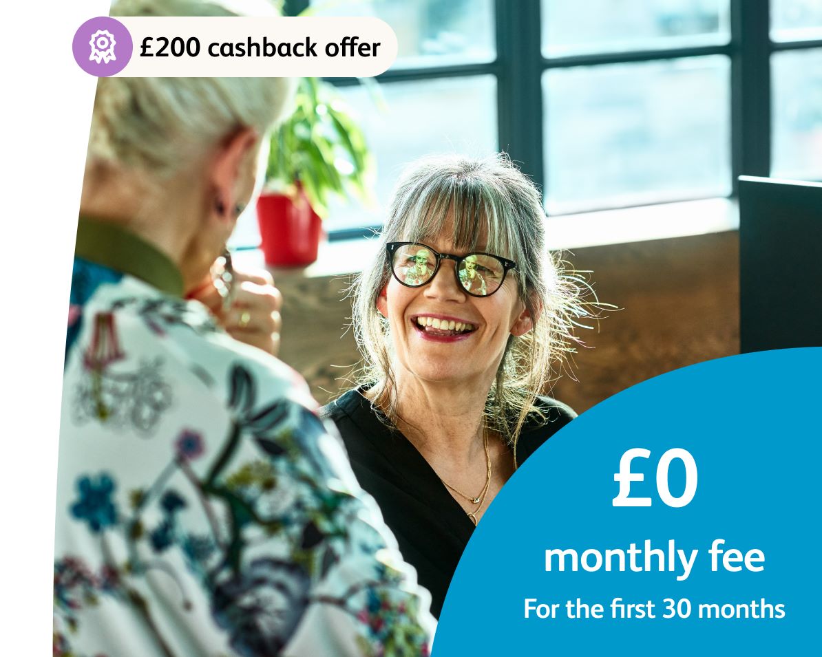 £200 cashback offer & £0 monthly fee for the first 30 months image