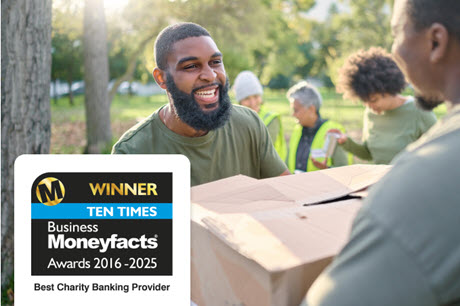 Winners of the Business Moneyfacts award for best charity provider ten years in a row 2016 to 2025