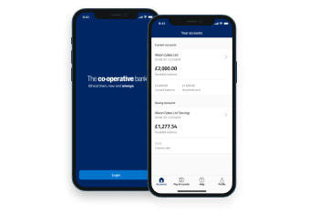 Smartphone depicting an account balance