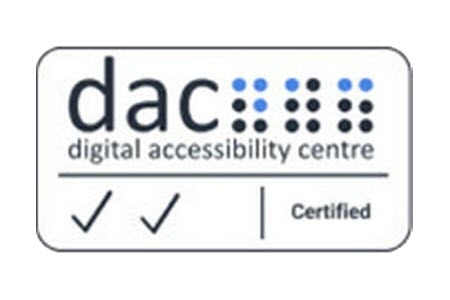 Digital Accessibility Centre (DAC) logo - certified AA compliant